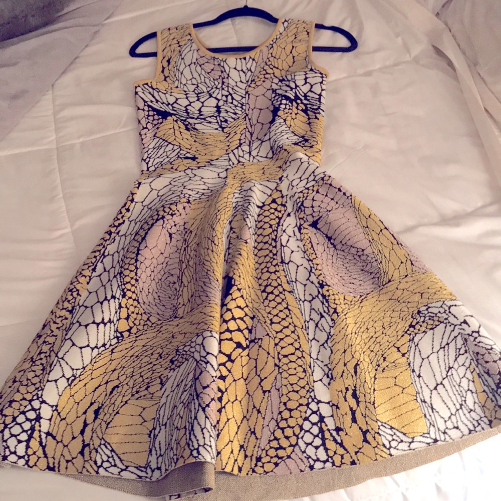 Issa London Yellow knee length dress
